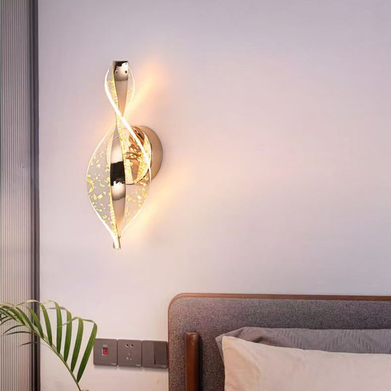 Luxury Aluminum Iron Acrylic Twisted LED Wall Sconce Lamp