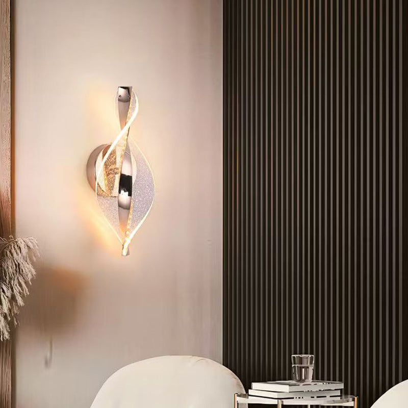 Luxury Aluminum Iron Acrylic Twisted LED Wall Sconce Lamp