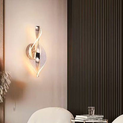 Luxury Aluminum Iron Acrylic Twisted LED Wall Sconce Lamp