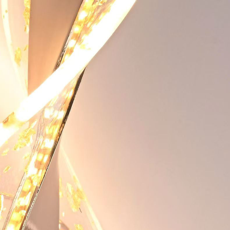 Luxury Aluminum Iron Acrylic Twisted LED Wall Sconce Lamp
