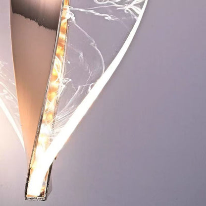 Luxury Aluminum Iron Acrylic Twisted LED Wall Sconce Lamp