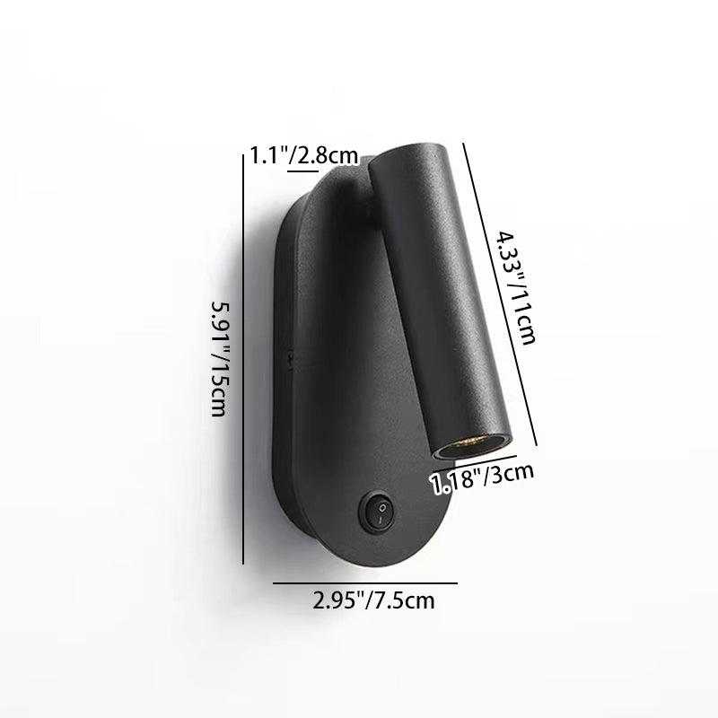 Aluminum & Iron Cylindrical Spotlight LED Wall Sconce Lamp