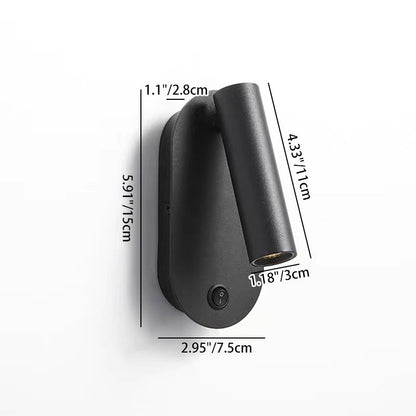 Aluminum & Iron Cylindrical Spotlight LED Wall Sconce Lamp