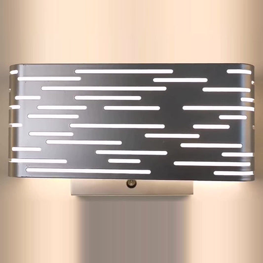 Iron Acrylic Rectangular Hollow 1/2-Light Wall Sconce Lamp