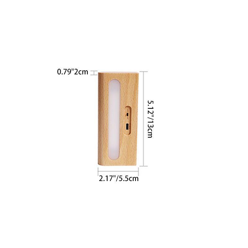 Rechargeable Rectangular LED Wall Sconce Lamp Night Light