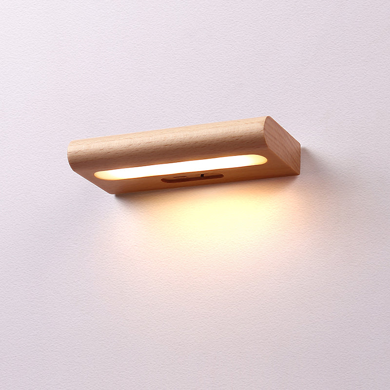 Rechargeable Rectangular LED Wall Sconce Lamp Night Light