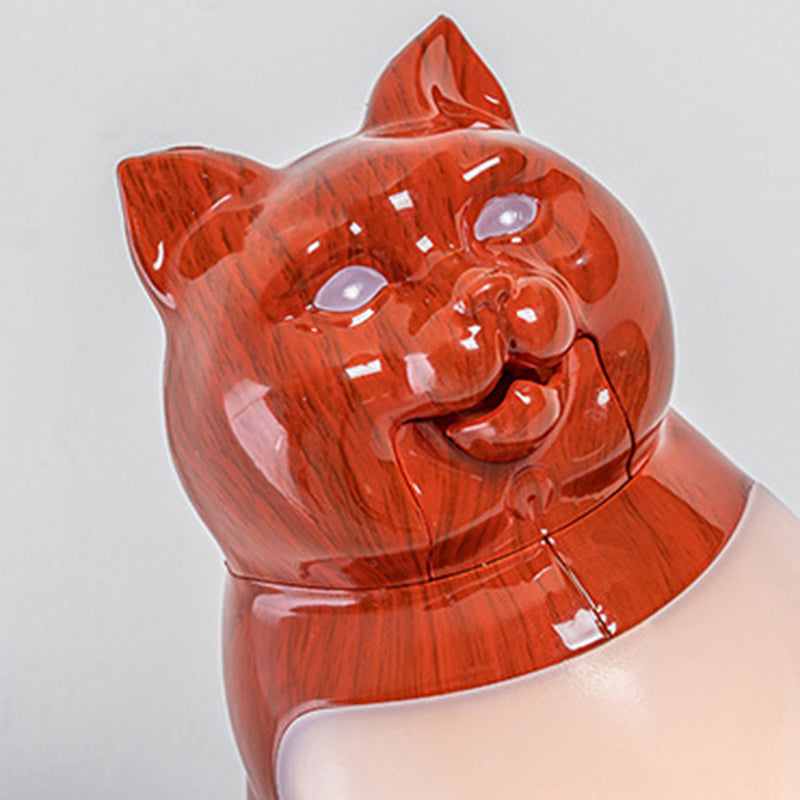 Rechargeable PC Lucky Cat LED Wall Sconce Lamp Night Light