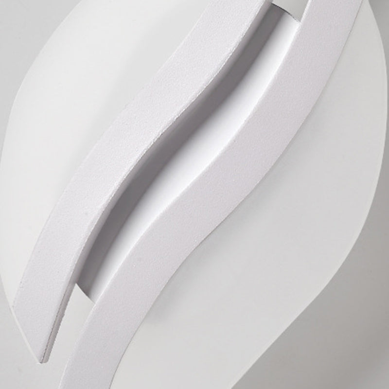 Minimalist Iron & Acrylic Leaf-Shaped LED Wall Sconce Lamp