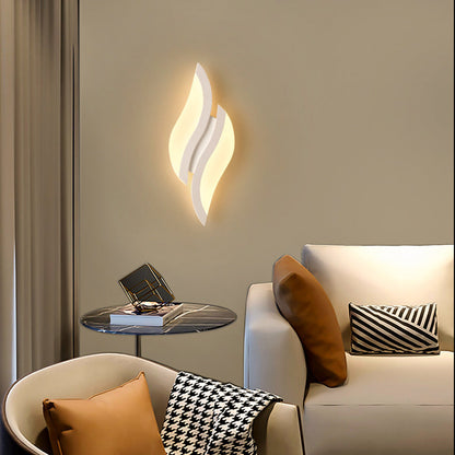 Minimalist Iron & Acrylic Leaf-Shaped LED Wall Sconce Lamp