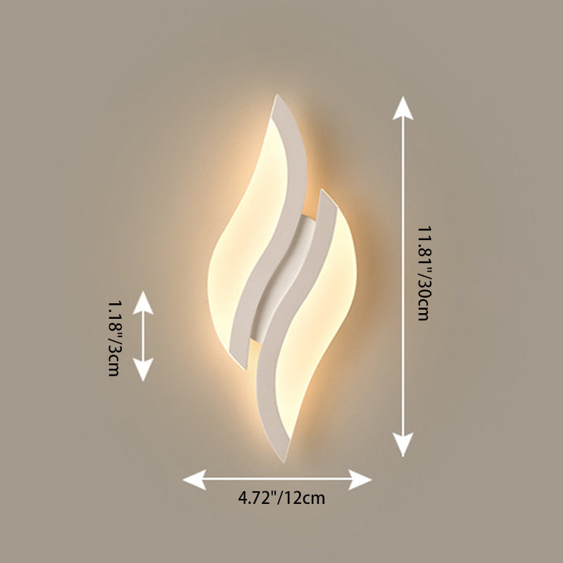 Minimalist Iron & Acrylic Leaf-Shaped LED Wall Sconce Lamp