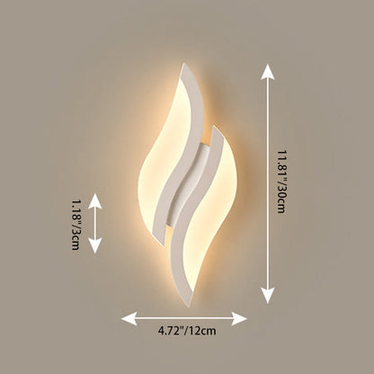 Minimalist Iron & Acrylic Leaf-Shaped LED Wall Sconce Lamp