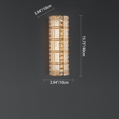 Luxury Crystal & Metal Long Strip LED Wall Sconce Lamp