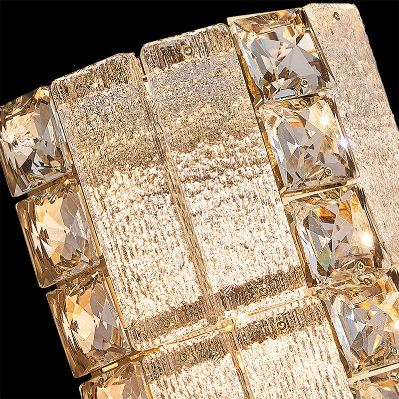 Luxury Crystal & Metal Long Strip LED Wall Sconce Lamp