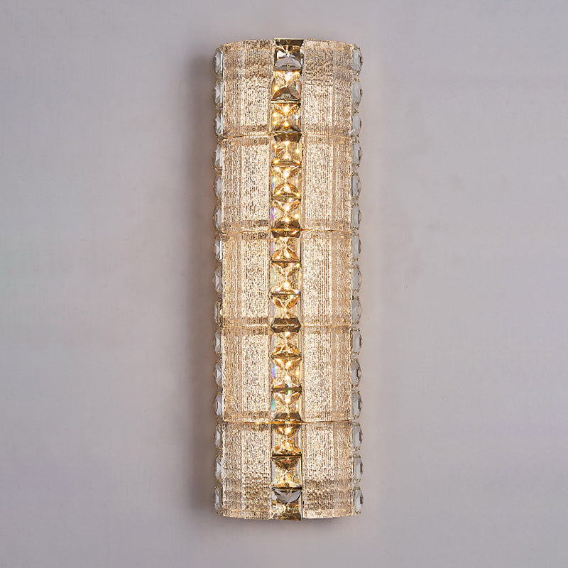 Luxury Crystal & Metal Long Strip LED Wall Sconce Lamp