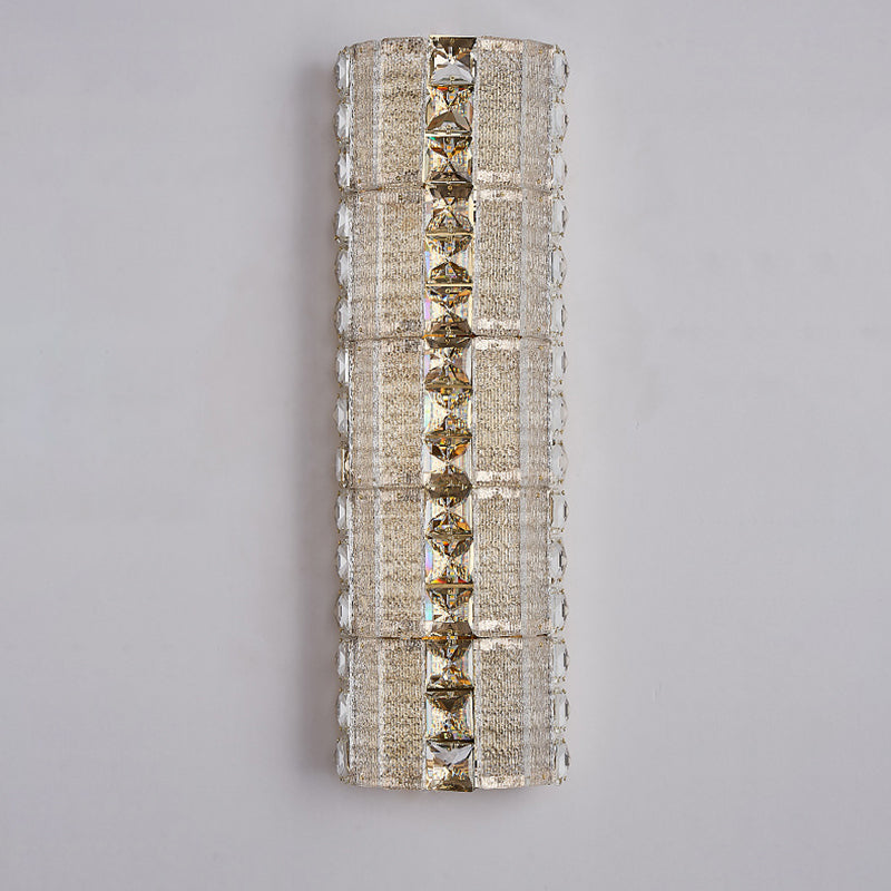 Luxury Crystal & Metal Long Strip LED Wall Sconce Lamp