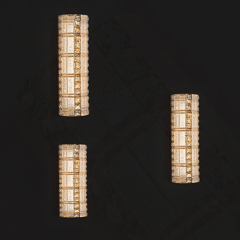Luxury Crystal & Metal Long Strip LED Wall Sconce Lamp