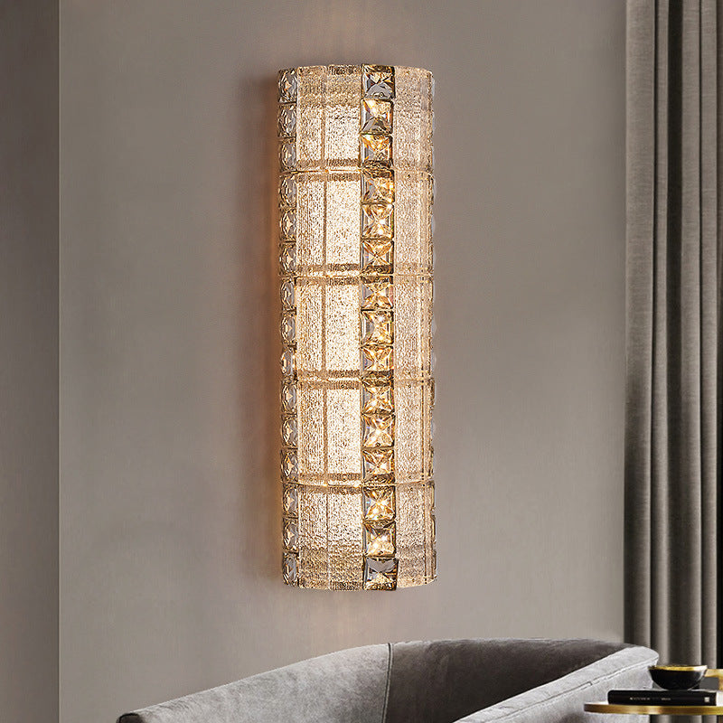 Luxury Crystal & Metal Long Strip LED Wall Sconce Lamp