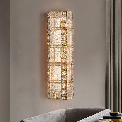 Luxury Crystal & Metal Long Strip LED Wall Sconce Lamp