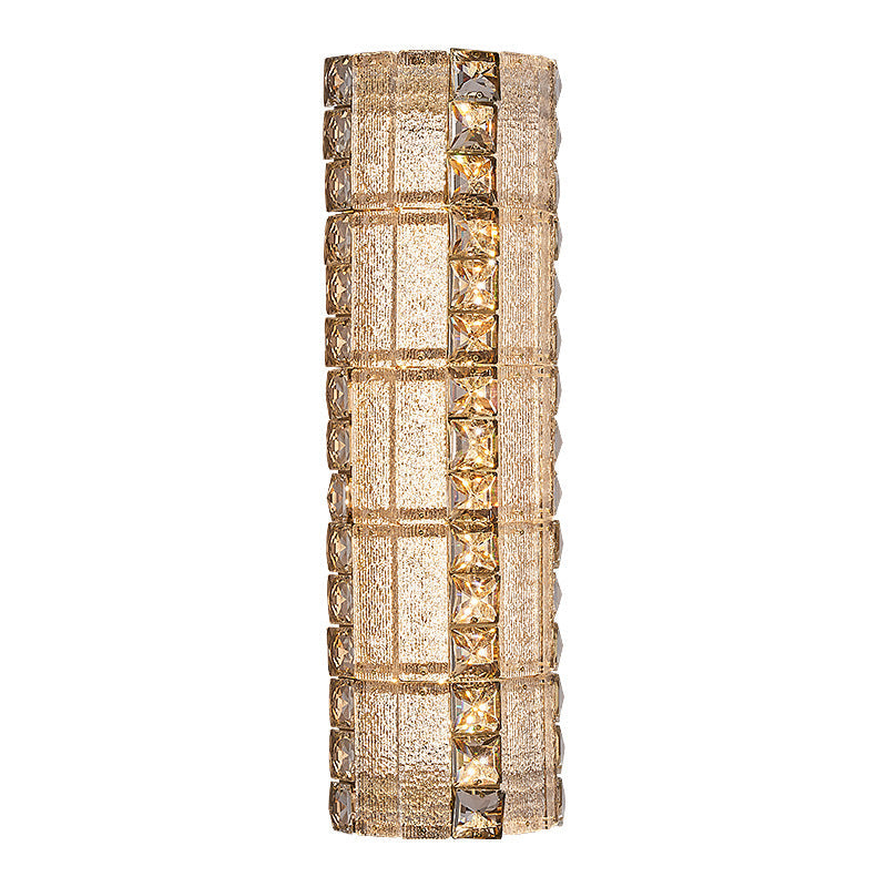Luxury Crystal & Metal Long Strip LED Wall Sconce Lamp