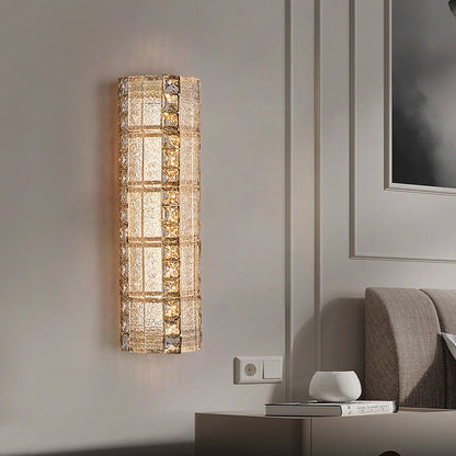 Luxury Crystal & Metal Long Strip LED Wall Sconce Lamp