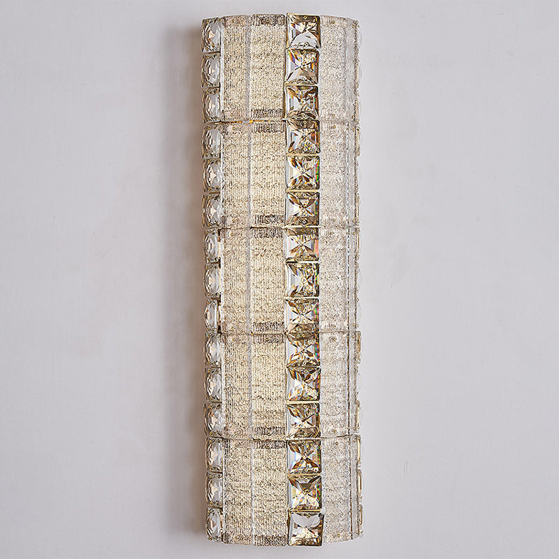 Luxury Crystal & Metal Long Strip LED Wall Sconce Lamp