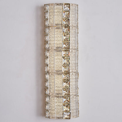 Luxury Crystal & Metal Long Strip LED Wall Sconce Lamp