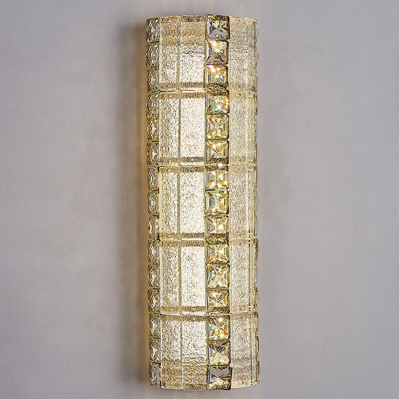 Luxury Crystal & Metal Long Strip LED Wall Sconce Lamp