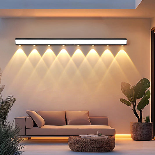 Solar & Stainless Steel Rectangular LED Wall Sconce Lamp