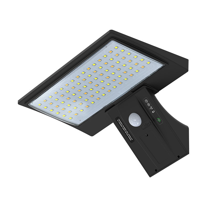 Solar ABS & PC Rectangular Whale-Tail LED Wall Sconce Lamp