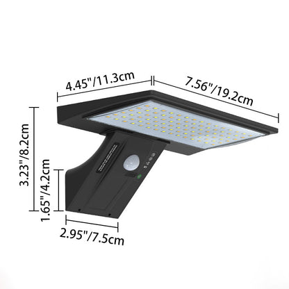 Solar ABS & PC Rectangular Whale-Tail LED Wall Sconce Lamp