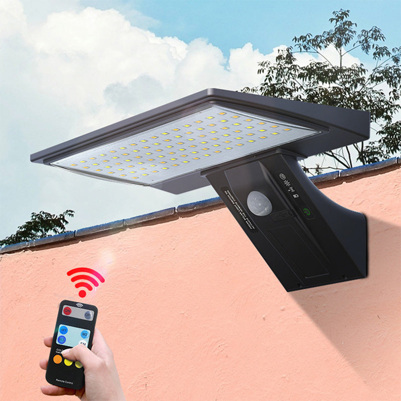 Solar ABS & PC Rectangular Whale-Tail LED Wall Sconce Lamp