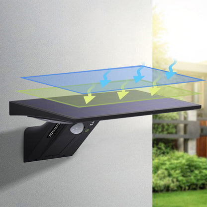 Solar ABS & PC Rectangular Whale-Tail LED Wall Sconce Lamp