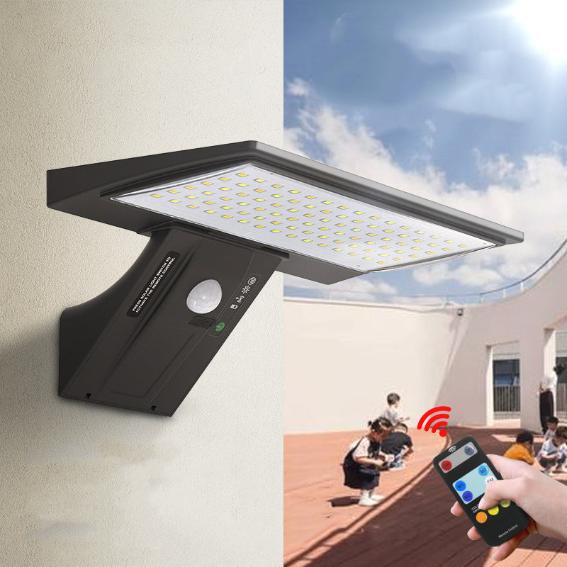 Solar ABS & PC Rectangular Whale-Tail LED Wall Sconce Lamp