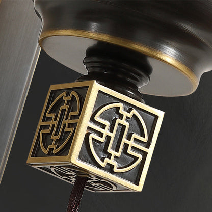 Chinese Jade Tassel Decoration Column LED Wall Sconce Lamp