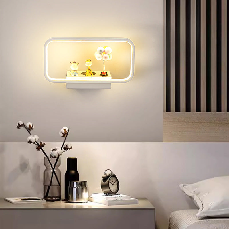 Iron Wireless Phone Charging LED Wall Sconce Lamp