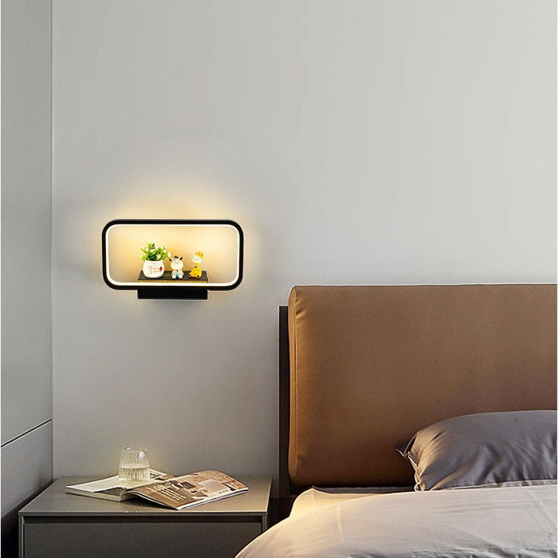 Iron Wireless Phone Charging LED Wall Sconce Lamp