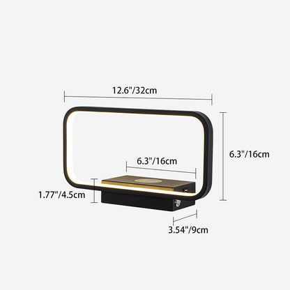 Iron Wireless Phone Charging LED Wall Sconce Lamp