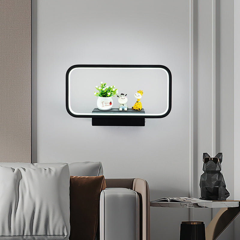 Iron Wireless Phone Charging LED Wall Sconce Lamp