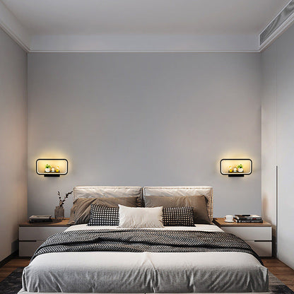 Iron Wireless Phone Charging LED Wall Sconce Lamp