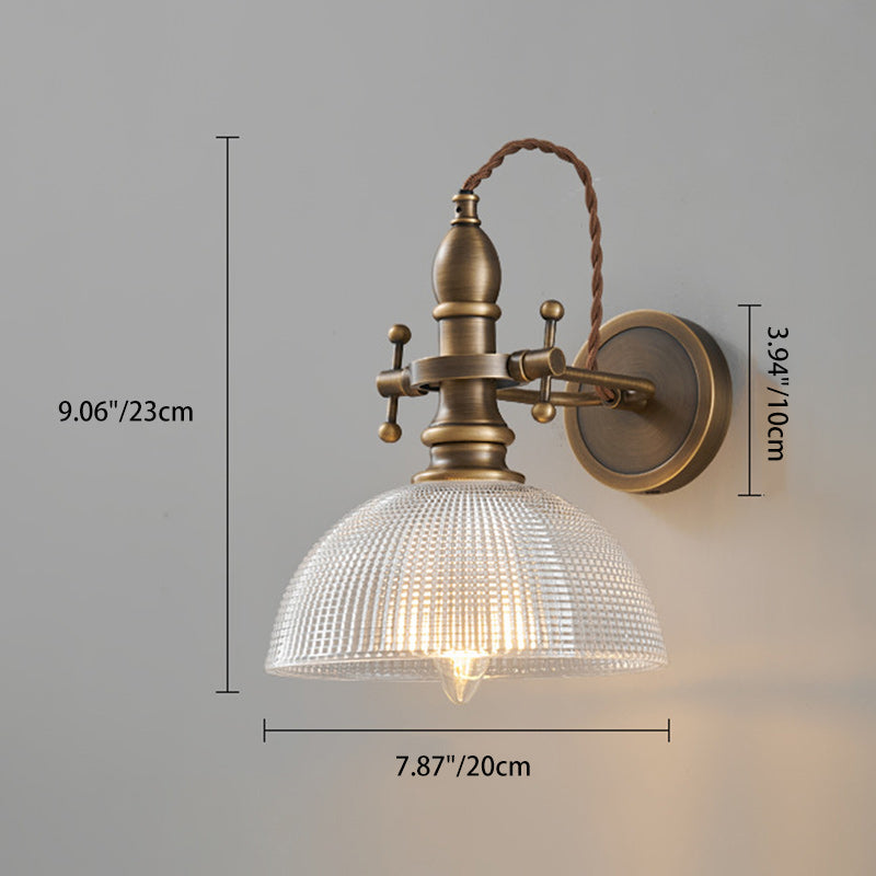 Brass Trumpet Adjustable 1-Light Wall Sconce Lamp