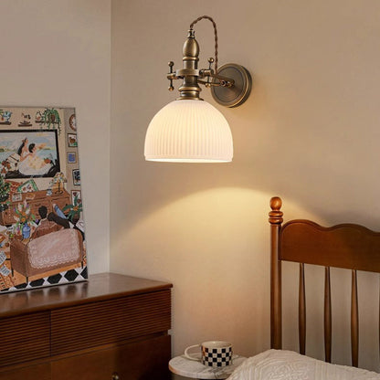 Brass Trumpet Adjustable 1-Light Wall Sconce Lamp