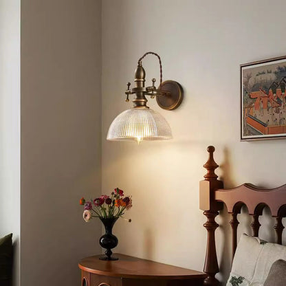 Brass Trumpet Adjustable 1-Light Wall Sconce Lamp