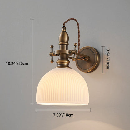 Brass Trumpet Adjustable 1-Light Wall Sconce Lamp