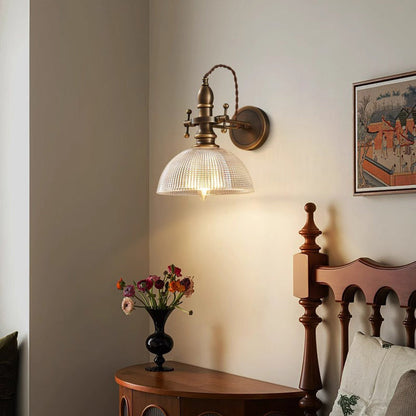 Brass Trumpet Adjustable 1-Light Wall Sconce Lamp