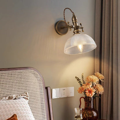 Brass Trumpet Adjustable 1-Light Wall Sconce Lamp