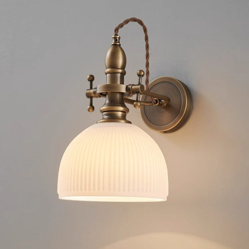 Brass Trumpet Adjustable 1-Light Wall Sconce Lamp