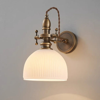 Brass Trumpet Adjustable 1-Light Wall Sconce Lamp