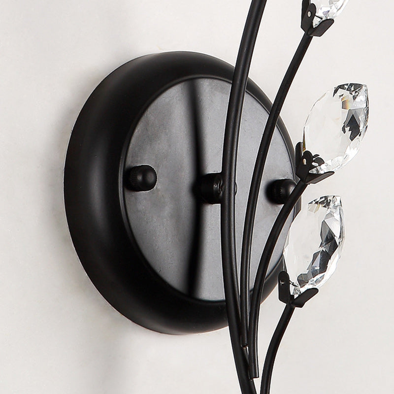 Glass Crystal Iron Bubble Branch 1/2-Light Wall Sconce Lamp