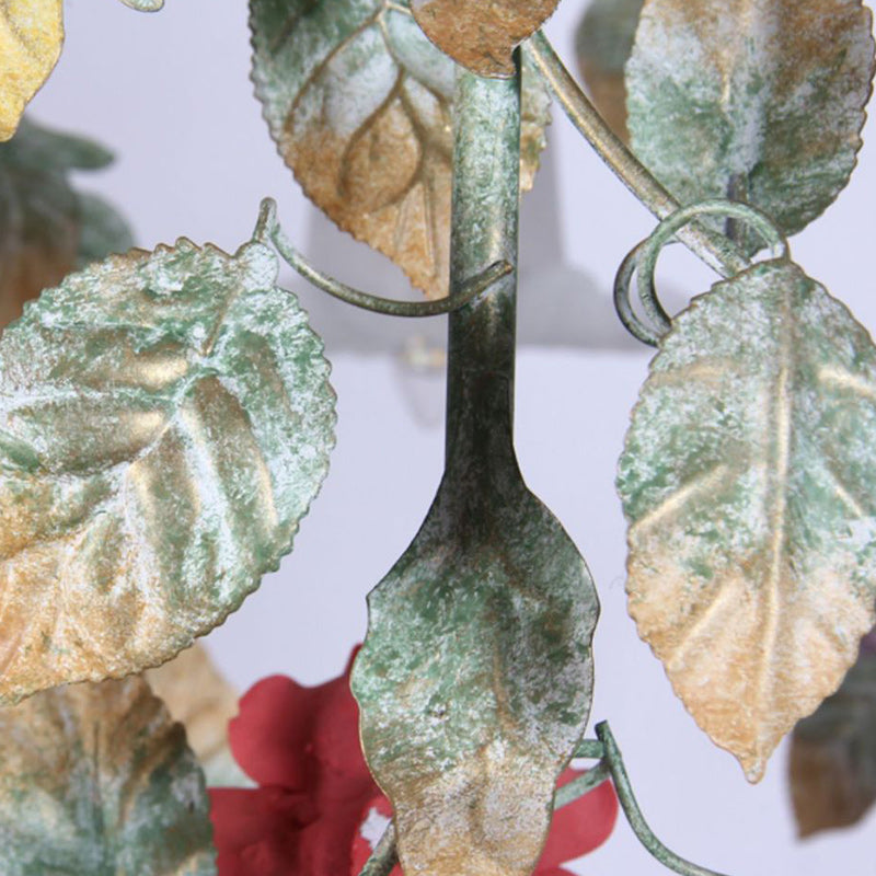 Farmhouse Rose Floral Decorative 5-Light Wall Sconce Lamp