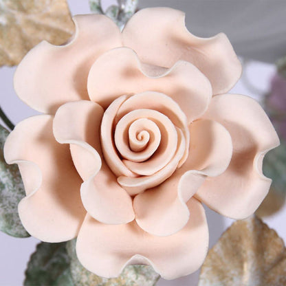 Farmhouse Rose Floral Decorative 5-Light Wall Sconce Lamp